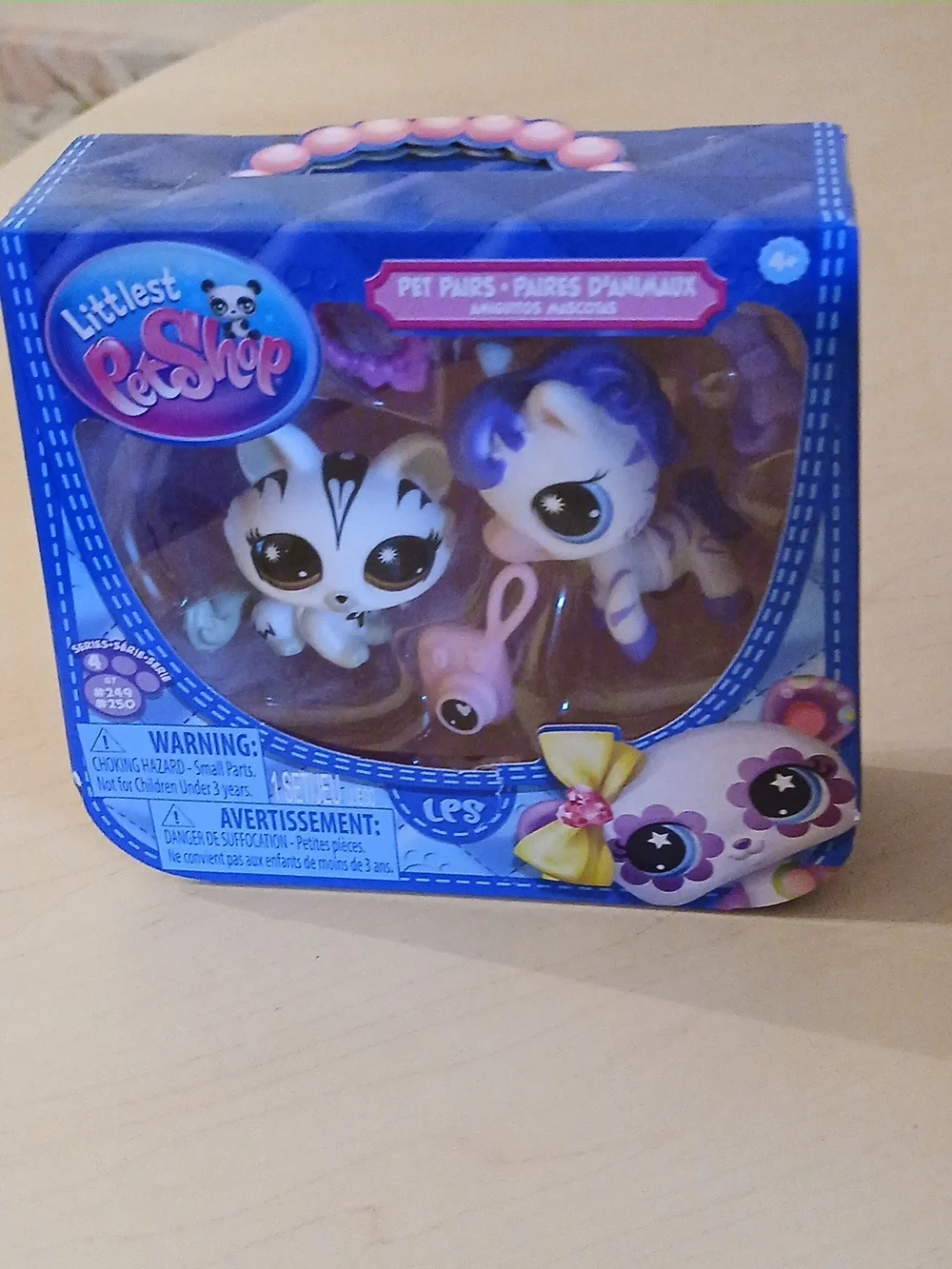 Littlest Pet Shop White & Purple Unicorn and Zebra Pet Pair 2